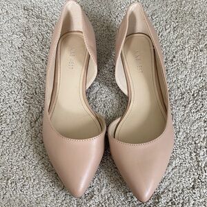 Nine West Pointed D'Orsay Flats in Nude Pink